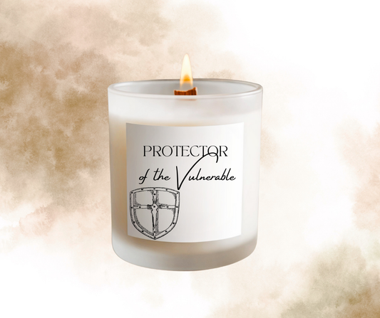 Vela de cera de soja "Protector de los vulnerables"