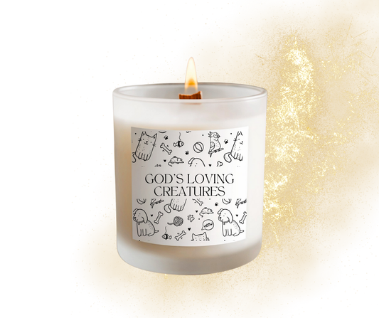 "God’s Loving Creatures" Soy wax Candle