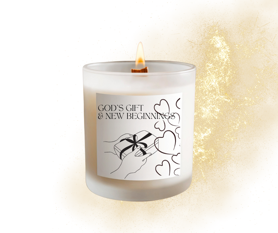 "God’s Gift & New Beginnings" Soy wax Candle