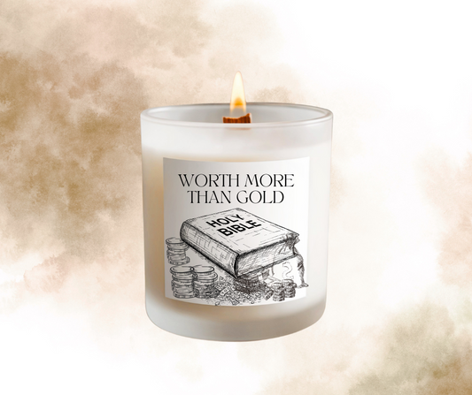 "Worth More Than Gold" Soy wax Candle